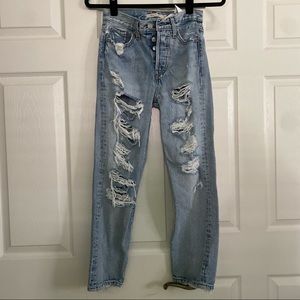 Levi's Distressed Straight Jeans